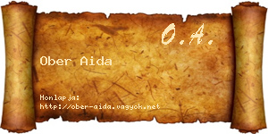 Ober Aida névjegykártya